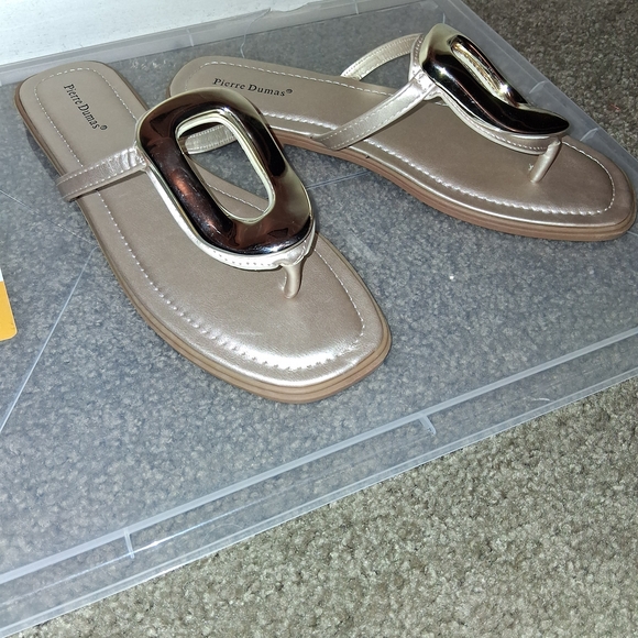 Pierre Dumas Women's Silver Sandals - Picture 4 of 6